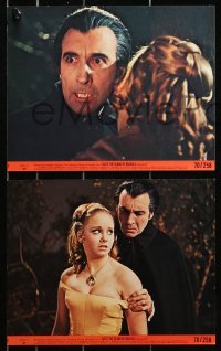 1x050 TASTE THE BLOOD OF DRACULA 8 8x10 mini LCs 1970 vampire Christopher Lee & scared Linda Hayden!