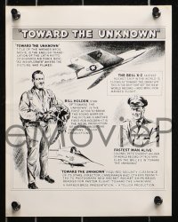 1x709 TOWARD THE UNKNOWN 6 from 7.5x9.5 to 8x10 stills 1956 pilot William Holden & Virginia Leith!