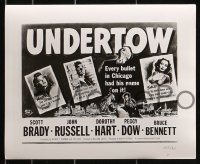 1x907 UNDERTOW 3 8x10 stills 1949 Scott Brady, William Castle noir, all with cool poster art!
