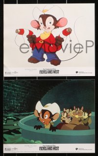 1x114 AMERICAN TAIL: FIEVEL GOES WEST 8 color English FOH LCs 1991 Spielberg cartoon mouse western!