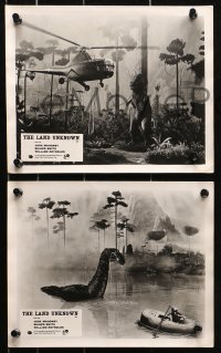 1x144 LAND UNKNOWN 8 English FOH LCs 1957 great images of very fake dinosaur, Jock Mahoney!
