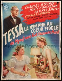 1y403 CONSTANT NYMPH Belgian R1950s artwork of Charles Boyer, Joan Fontaine and Alexis Smith!