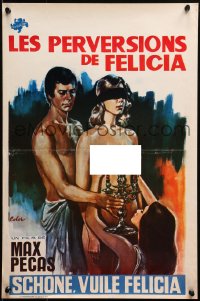 1y410 FELICIA Belgian 1975 Max Pecas's Les mille et une perversions de Felicia, sexy artwork!