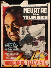 1y417 GLASS WEB Belgian 1953 Edward G. Robinson, the ultimate in shocking suspense, different!