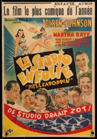 1y419 HELLZAPOPPIN' Belgian 1947 zany Ole Olsen & Chic Johnson with big mouth Martha Raye!