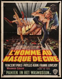 1y421 HOUSE OF WAX 3D Belgian 1953 cool monster carrying sexy girl + girls coming off screen!