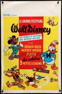 1y432 LE GRAND FESTIVAL WALT DISNEY Belgian 1970s ITK cartoon art of Donald Duck, Mickey & Goofy!