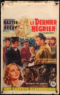 1y458 SLAVE SHIP Belgian 1938 Warner Baxter, Wallace Beery, Mickey Rooney, Elizabeth Allan