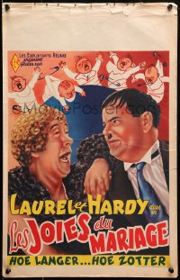 1y479 TWICE TWO Belgian R1950s wacky art of Stan Laurel & Oliver Hardy, Hal Roach