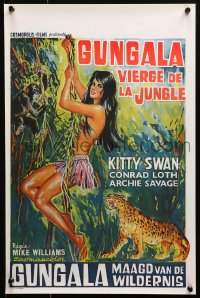 1y483 VIRGIN OF THE JUNGLE Belgian 1967 Gungala la Vergine Della Giungla, sexy Kitty Swan!