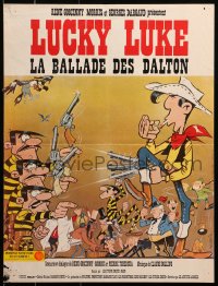 1y491 BALLAD OF DALTON French 15x20 1978 Lucky Luke, really great Morris cartoon western art!