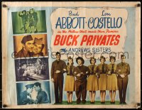 1y564 BUCK PRIVATES 1/2sh R1948 Bud Abbott & Lou Costello, plus The Andrews Sisters!