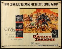 1y588 DISTANT TRUMPET 1/2sh 1964 art of Troy Donahue vs Indians by Frank McCarthy!