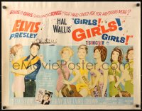 1y613 GIRLS GIRLS GIRLS 1/2sh 1962 swingin' Elvis Presley, Stella Stevens & a line of sexy girls!
