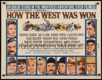 1y631 HOW THE WEST WAS WON style B 1/2sh 1964 John Ford epic, Reynolds, Gregory Peck & all-star cast
