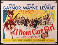 1y634 I DON'T CARE GIRL 1/2sh 1952 great full-length art of sexy showgirl Mitzi Gaynor!