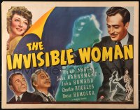 1y641 INVISIBLE WOMAN 1/2sh 1940 John Barrymore, sexy silhouette special effects art, ultra-rare!