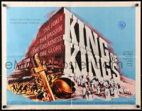 1y648 KING OF KINGS style B 1/2sh 1961 Nicholas Ray Biblical epic, Jeffrey Hunter as Jesus!