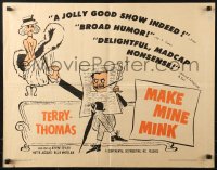 1y664 MAKE MINE MINK 1/2sh 1961 sexy artwork of Terry-Thomas stealing woman's clothes!