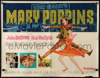 1y667 MARY POPPINS 1/2sh 1964 Julie Andrews & Dick Van Dyke, Disney classic!