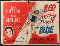 1y704 RED, HOT & BLUE style A 1/2sh 1949 sexy dancer Betty Hutton in skimpy outfit, Victor Mature
