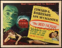 1y702 RED HOUSE style A 1/2sh 1946 Daves film noir, Edward G. Robinson & Julie London, ultra-rare!