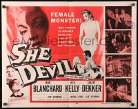 1y716 SHE DEVIL 1/2sh 1957 sexy inhuman female monster who destroyed everything she touched!