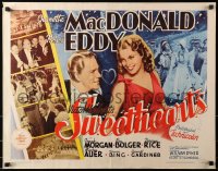 1y728 SWEETHEARTS 1/2sh R1962 close up art of Nelson Eddy & pretty Jeanette MacDonald!