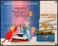 1y729 SWORD IN THE STONE/WINNIE POOH & A DAY FOR EEYORE 1/2sh 1983 Disney cartoons, art by Wenzel!