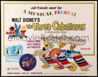 1y740 THREE CABALLEROS 1/2sh R1977 Disney, cartoon art of Donald Duck, Panchito & Joe Carioca!