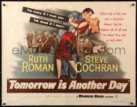 1y746 TOMORROW IS ANOTHER DAY 1/2sh 1951 Cochran wants sexy Ruth Roman no matter what the cost!