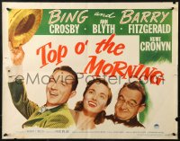 1y747 TOP O' THE MORNING style A 1/2sh 1949 Bing Crosby & Barry Fitzgerald find the Blarney Stone!