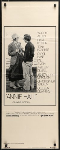1y013 ANNIE HALL insert 1977 full-length Woody Allen & Diane Keaton, a nervous romance!