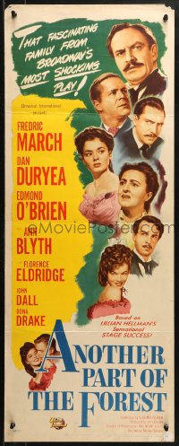 1y014 ANOTHER PART OF THE FOREST insert 1948 Fredric March, Ann Blyth, from Lillian Hellman's play!