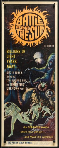 1y026 BATTLE BEYOND THE SUN insert 1962 Nebo Zovyot, Russian sci-fi, terrifying unknown worlds!