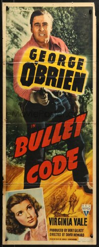 1y052 BULLET CODE insert 1940 full-length image of cowboy George O'Brien & pretty Virginia Vale!