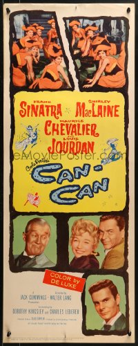 1y058 CAN-CAN insert 1960 Frank Sinatra, Shirley MacLaine, Maurice Chevalier, Louis Jourdan