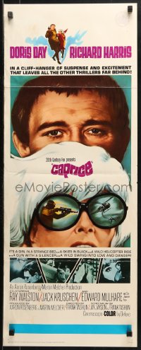 1y060 CAPRICE insert 1967 great images of pretty Doris Day, Richard Harris, spy comedy!