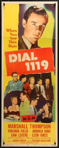 1y088 DIAL 1119 insert 1950 sexy Virginia Field, Marshall Thompson, film noir!