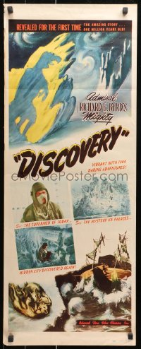 1y090 DISCOVERY insert R1954 cool art from Richard Evelyn Byrd's 1933 Antarctica expedition!