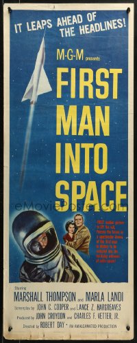 1y105 FIRST MAN INTO SPACE insert 1959 dangerous & daring mission of all time, astronaut images!