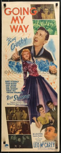 1y116 GOING MY WAY insert 1944 Leo McCarey classic, different montage of Bing Crosby & top stars!