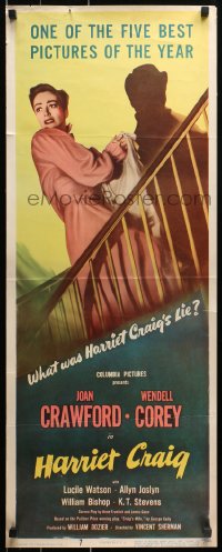 1y119 HARRIET CRAIG insert 1950 Joan Crawford has to face the consequences of her lie!