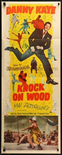 1y142 KNOCK ON WOOD insert 1954 great full-length image of dancing Danny Kaye, Mai Zetterling!