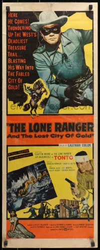 1y152 LONE RANGER & THE LOST CITY OF GOLD insert 1958 masked hero Clayton Moore & Jay Silverheels!