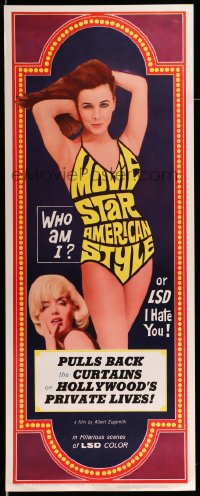 1y173 MOVIE STAR AMERICAN STYLE OR; LSD I HATE YOU insert 1966 life with LSD, Monroe look-alike!