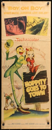 1y175 MR. BUG GOES TO TOWN insert R1959 Dave Fleischer cartoon, art of Hoppity in love!
