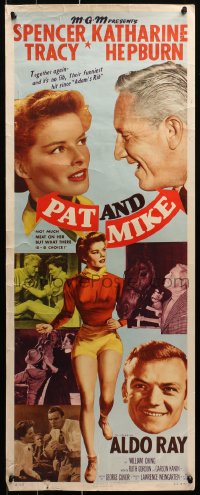 1y191 PAT & MIKE insert 1952 not much meat on Katharine Hepburn but what there is, is choice!