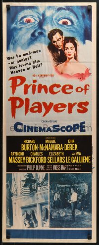 1y197 PRINCE OF PLAYERS insert 1955 Richard Burton as Edwin Booth, greatest stage actor ever!