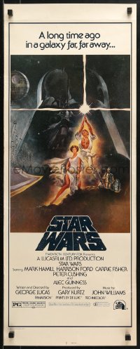1y223 STAR WARS video insert R1982 George Lucas classic sci-fi epic, great art by Tom Jung!